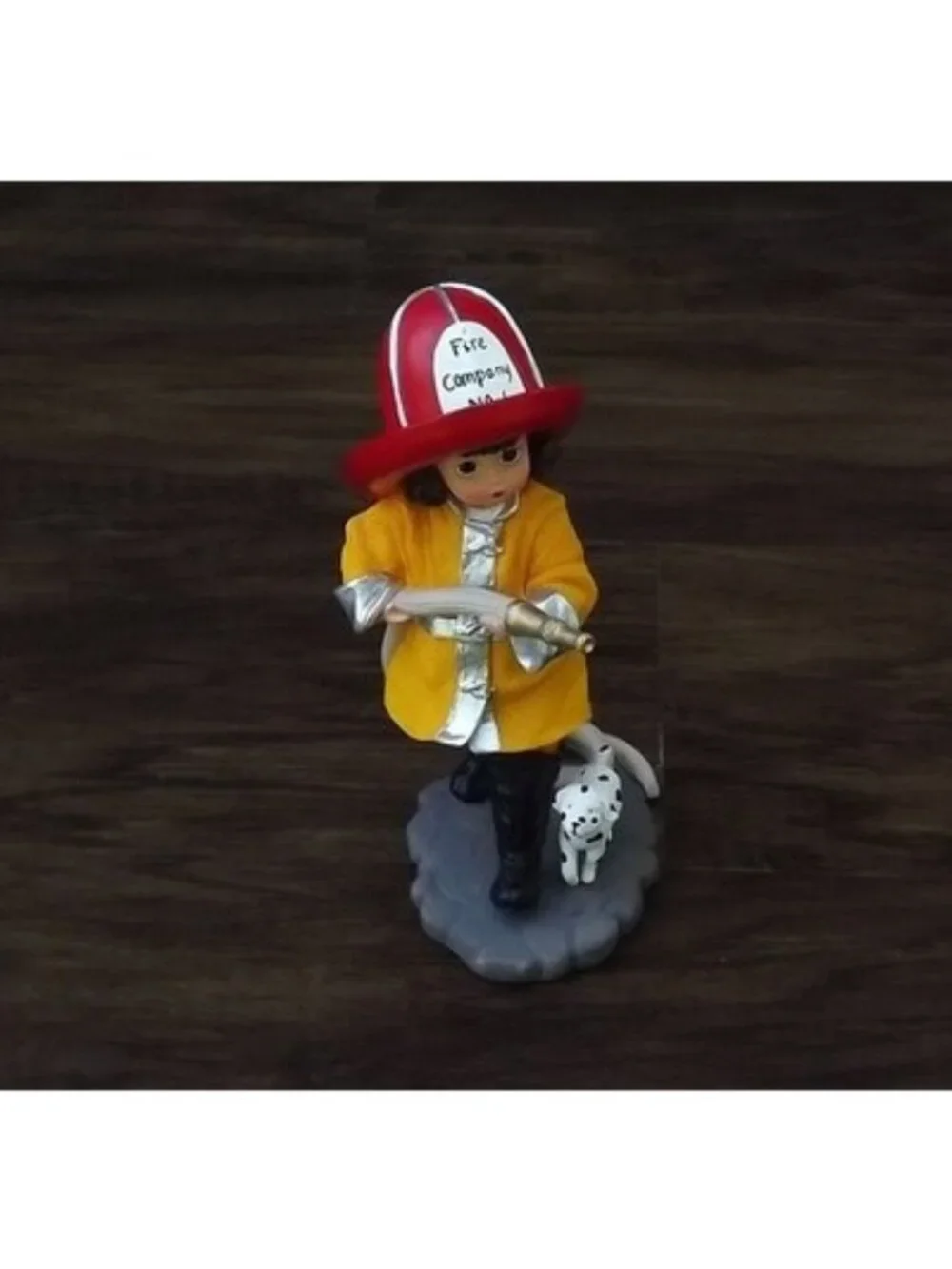 Vintage Madame Alexander Firefighter Girl Figurine Resin 2000 Dog Dalamation Y2K